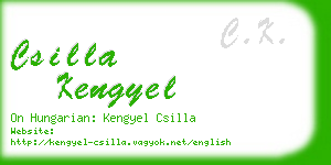 csilla kengyel business card